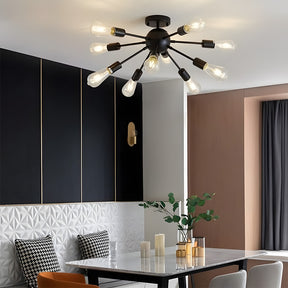 Semi Flush Sputnik Matte Ceiling Light for Dining Room Kitchen