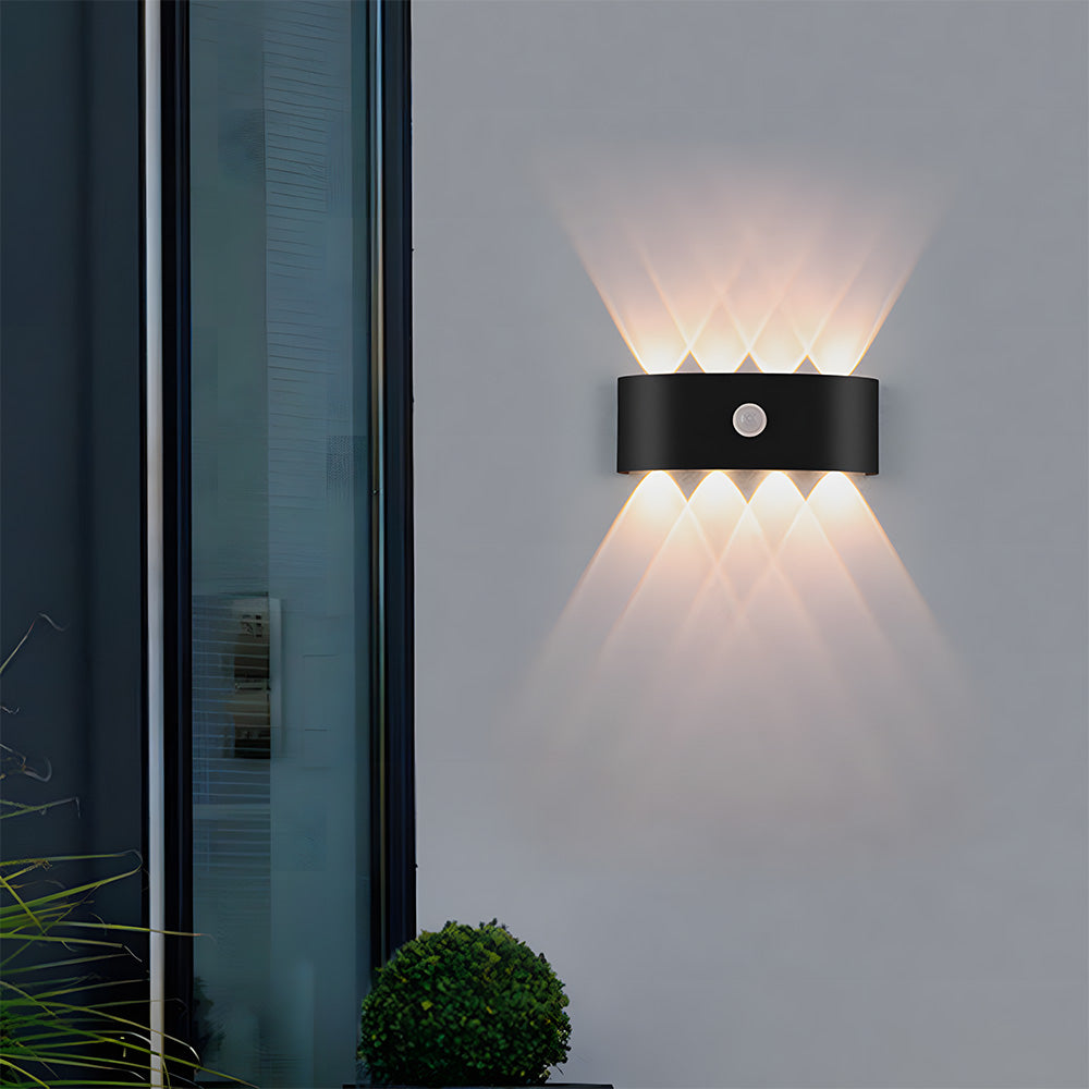 IP65 Modern Up and Down LED PIR Outdoor Wall Light