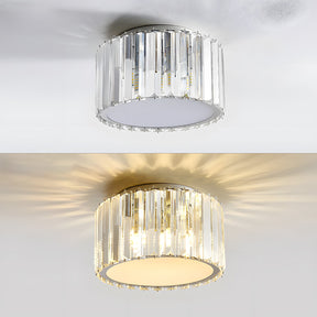 Luxury Crystal Semi Flush Hallway Ceiling Light Fixture