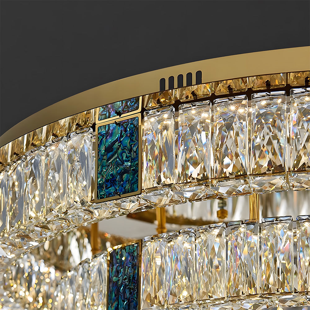 Modern Luxury K9 Crystal LED Flush Mount Ceiling Light