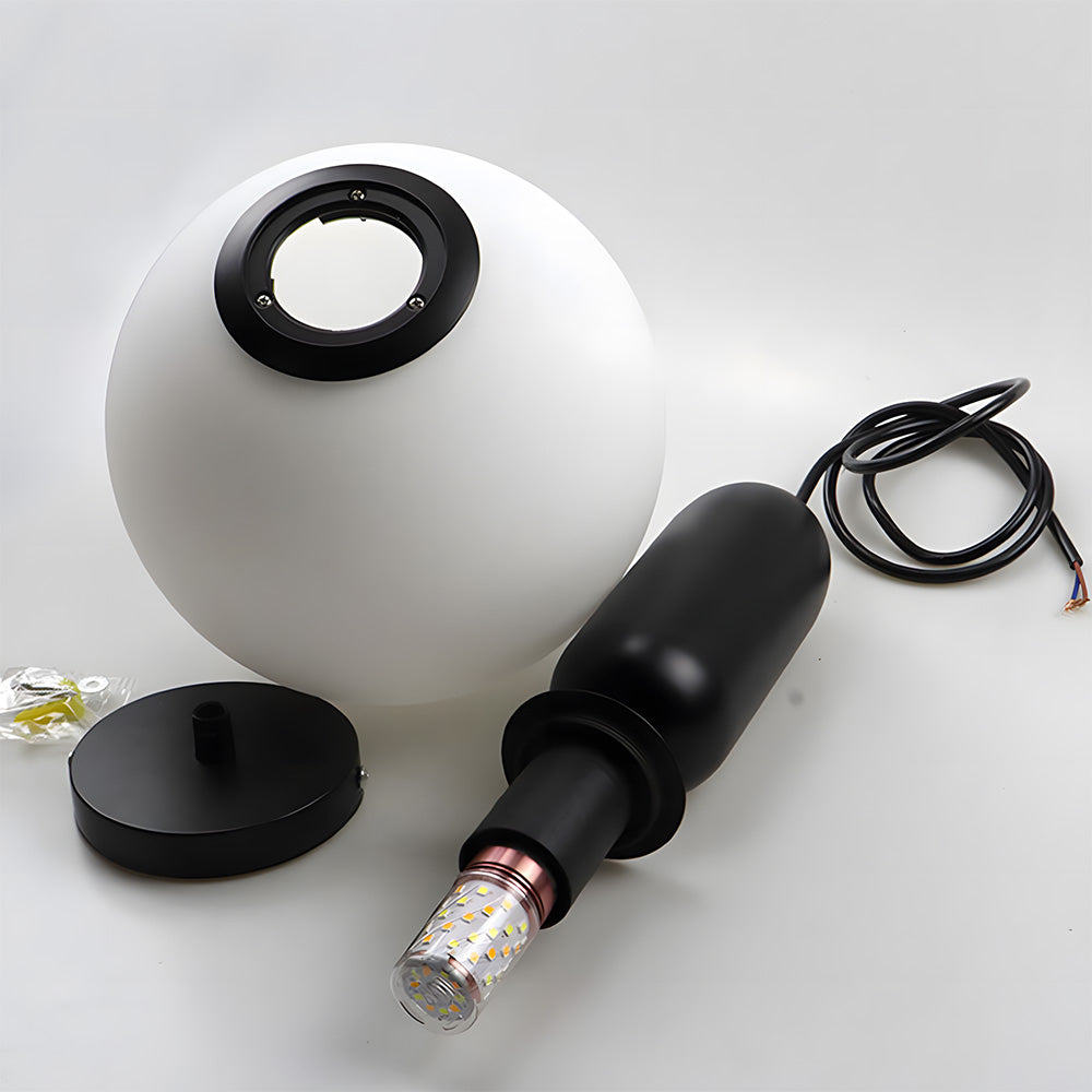 Nordic Glass Globe Ball Pendant Light for Dining Room Kitchen