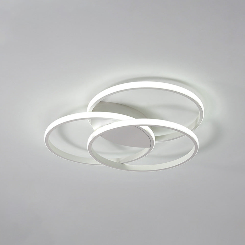 Modern Minimalist White Circle Iron LED Ceiling Lights For Living Room