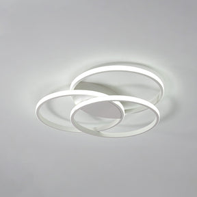 Modern Minimalist White Circle Iron LED Ceiling Lights For Living Room