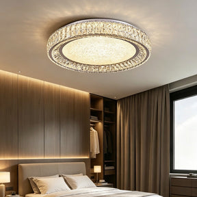 Luxury Crystal LED Ceiling Light Modern Round Chandelier for Living Room