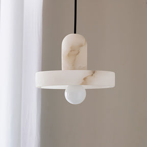 Simple White Marble Pendant Light For Living Room