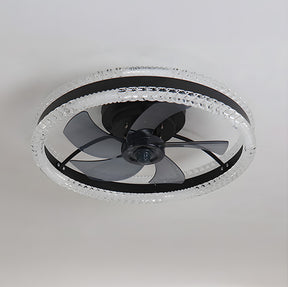 LED Dimmable 6-Speed Adjustable Reversible Ceiling Fan Light for Bedroom