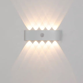 IP65 Modern Up and Down LED PIR Outdoor Wall Light