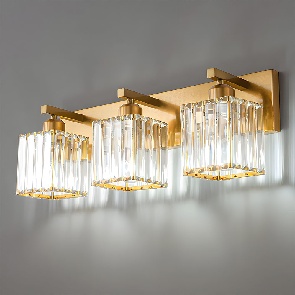 Modern Vanity Lights Fixtures Crystal Glass Wall Sconces