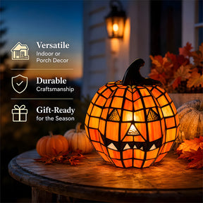 Halloween Glowing Pumpkin Decor Table Lamp for Bedroom Tabletop Decoration