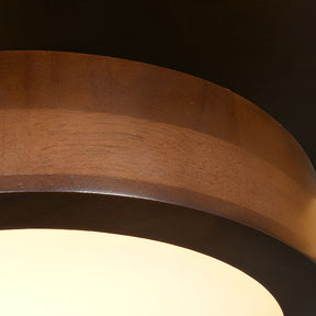 Modern Iron Wood LED Bedroom Ceiling Light