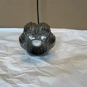 Modern Black Ribbed Glass Easy Fit Lamp Shade for Bedroom Living Room