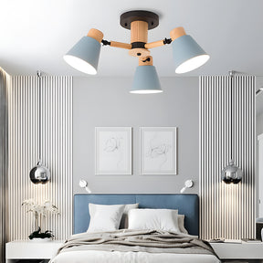 Wooden Close to Ceiling Lamps for Living Room