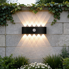 IP65 Modern Up and Down LED PIR Outdoor Wall Light