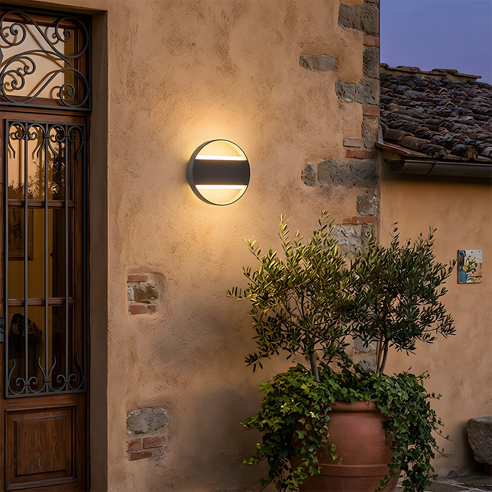IP65 Aluminium Glass LED Outdoor Garden Wall Lights