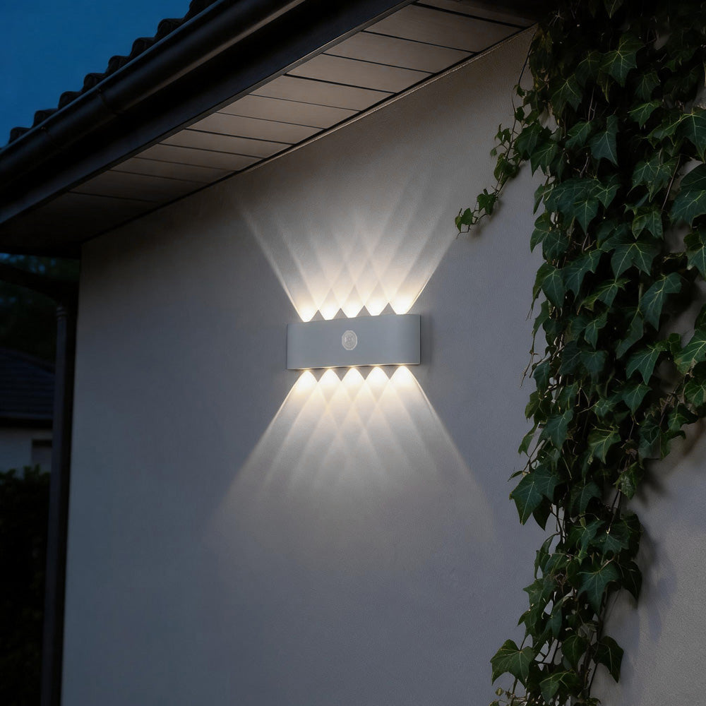IP65 Modern Up and Down LED PIR Outdoor Wall Light