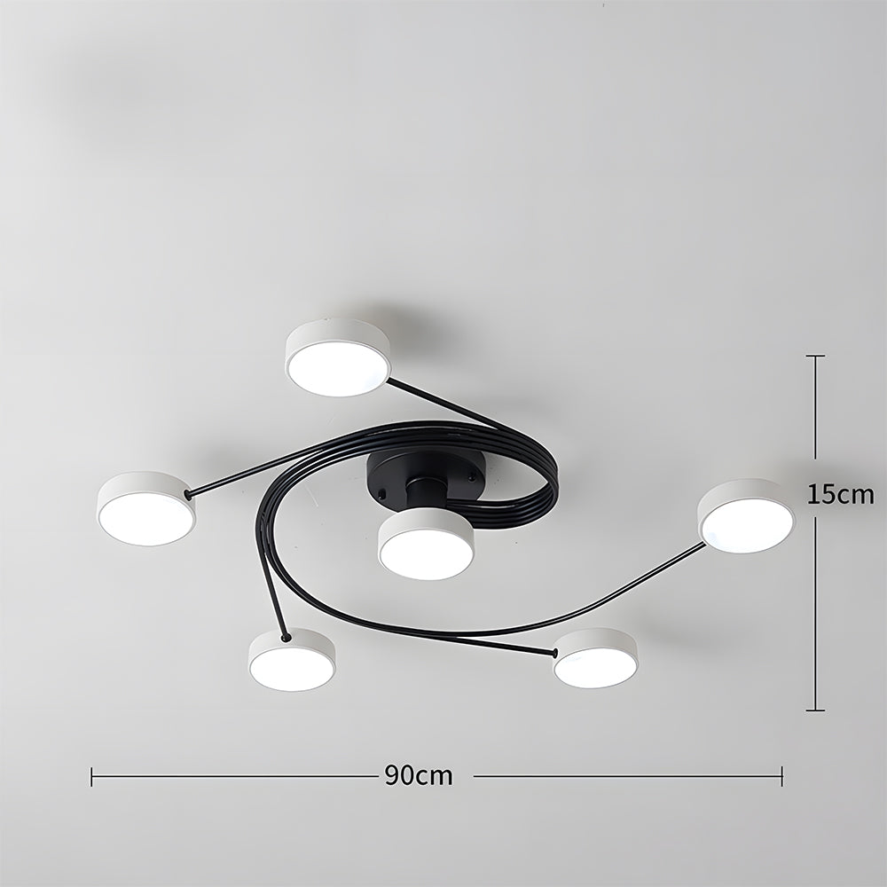 Modern Flush Mount Chandelier Nordic Ceiling Light Fixture