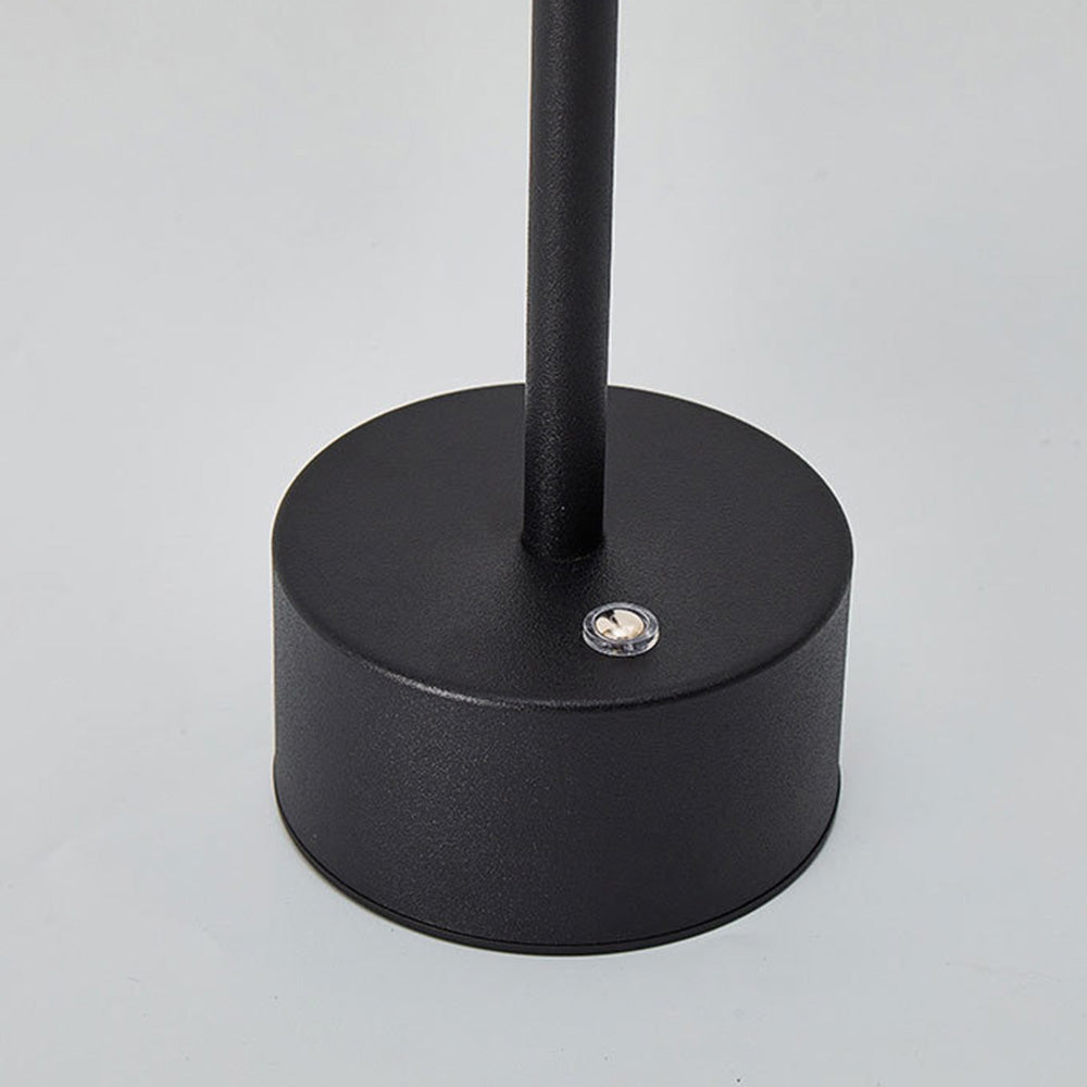 Modern I-Shaped Metal Rechargeable Dimmable Touch Table Lamp for Bedroom Tea Room