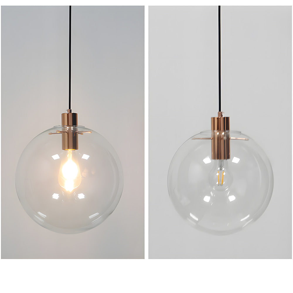 Industrial Vintage Transparent Glass Island Pendant Lights