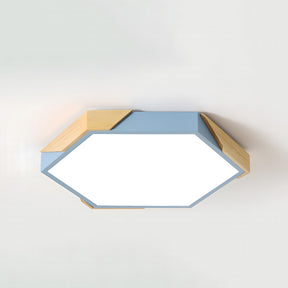 Modern Flush Mount Hexagonal LED Ceiling Lights for Hallway