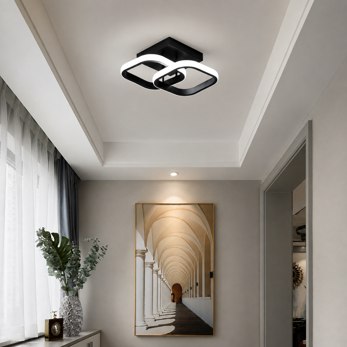 Modern Metal White LED Ceiling Light