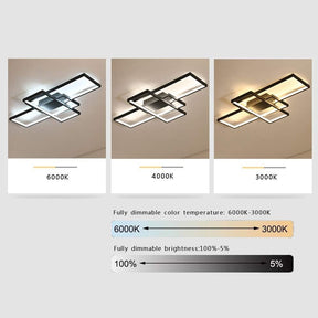 Modern Geometric Aluminum LED Ceiling Lights For Living Room