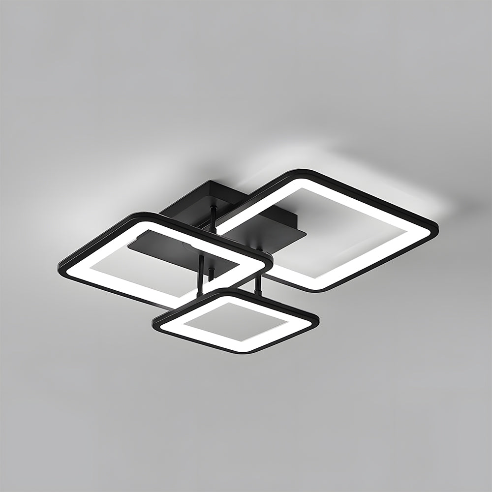 Modern LED Ceiling Light, Black Acrylic Ceiling Lamp for Living Room