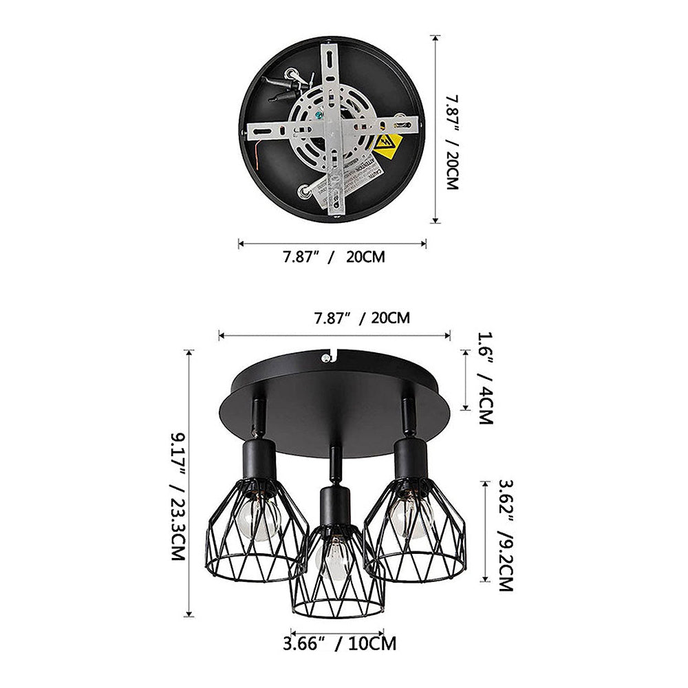 Three Bulbs Adjustable Ceiling Track Light