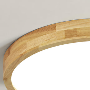 Ultra-thin Wood LED Flush Mount Ceiling Lamp