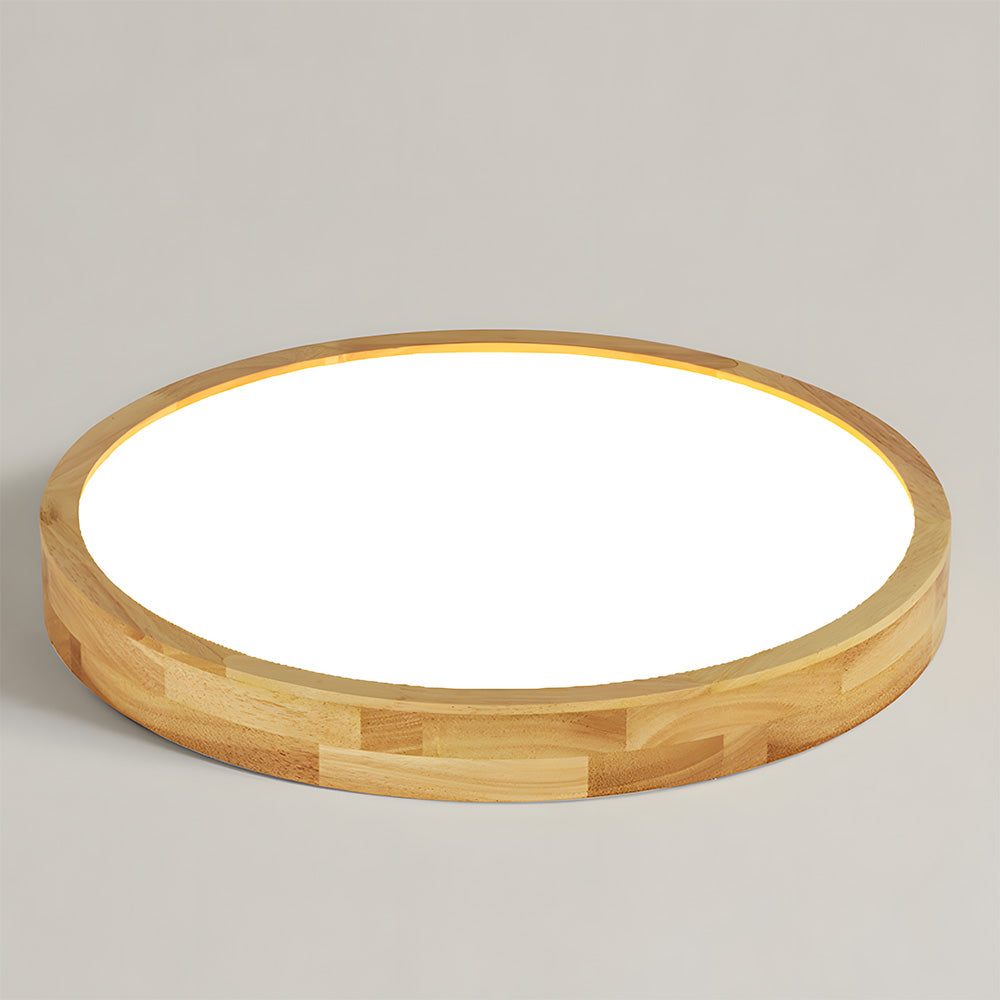 Ultra-thin Wood LED Flush Mount Ceiling Lamp