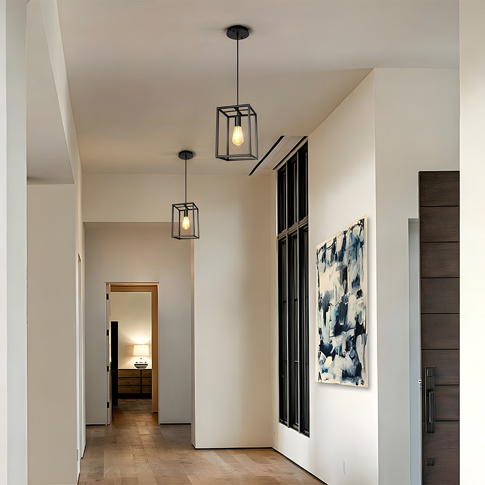 Industrial Iron Pendant Lights for Kitchen Island Dining Room