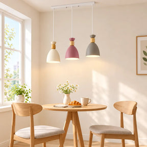 Nordic Wooden Metal Pendant Light Fixture for Kitchen Island
