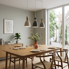 Nordic Wooden Metal Pendant Light Fixture for Kitchen Island