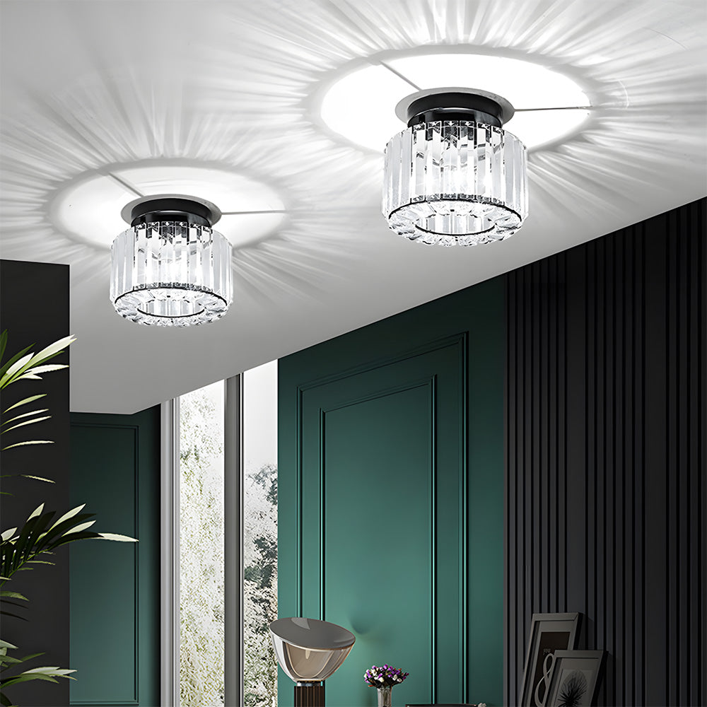 Crystal Semi Flush Mount Ceiling Light for Hallway 23cm E27