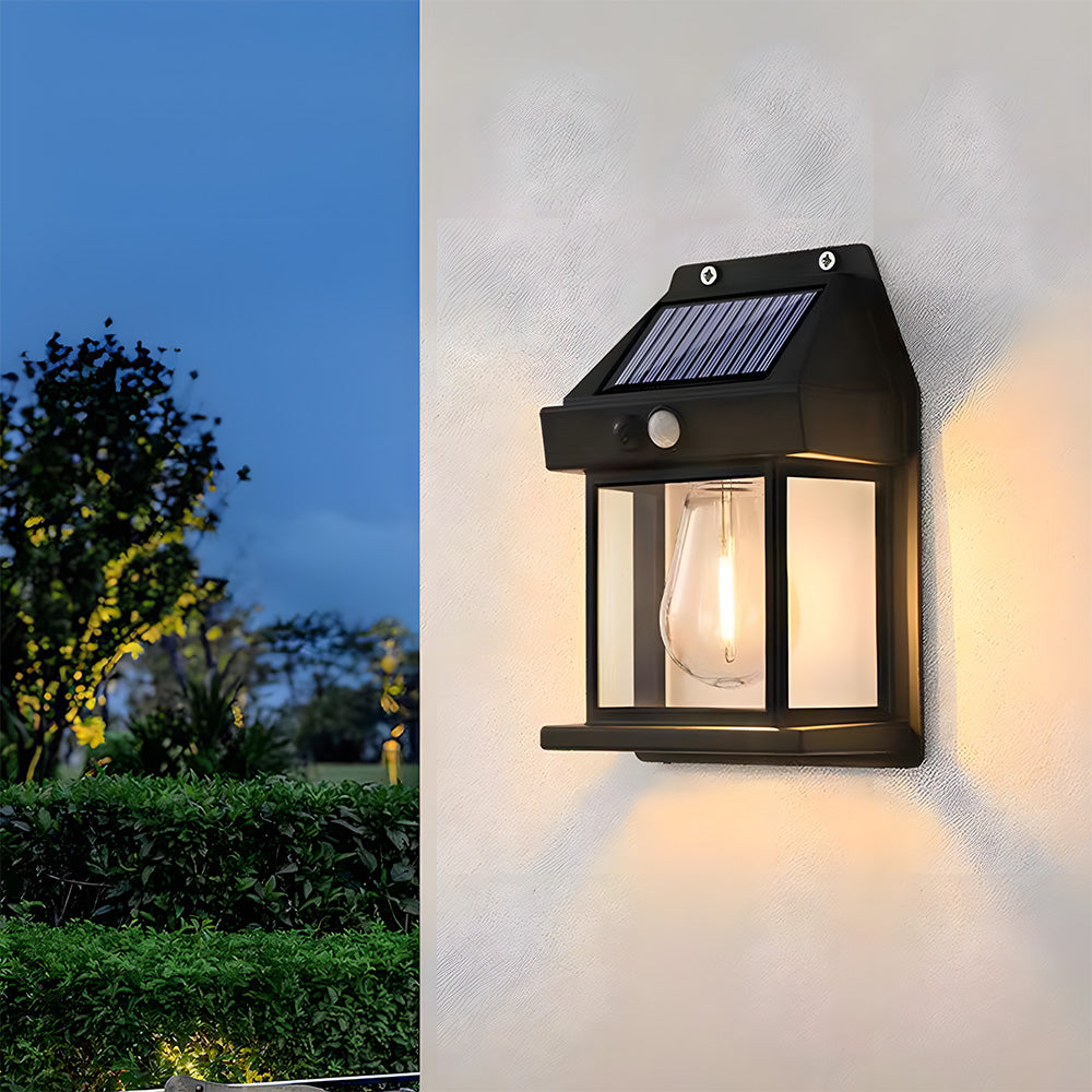 Solar Outdoor Lights Exterior Front Porch PIR Sensor Security Outdoor Wall Light