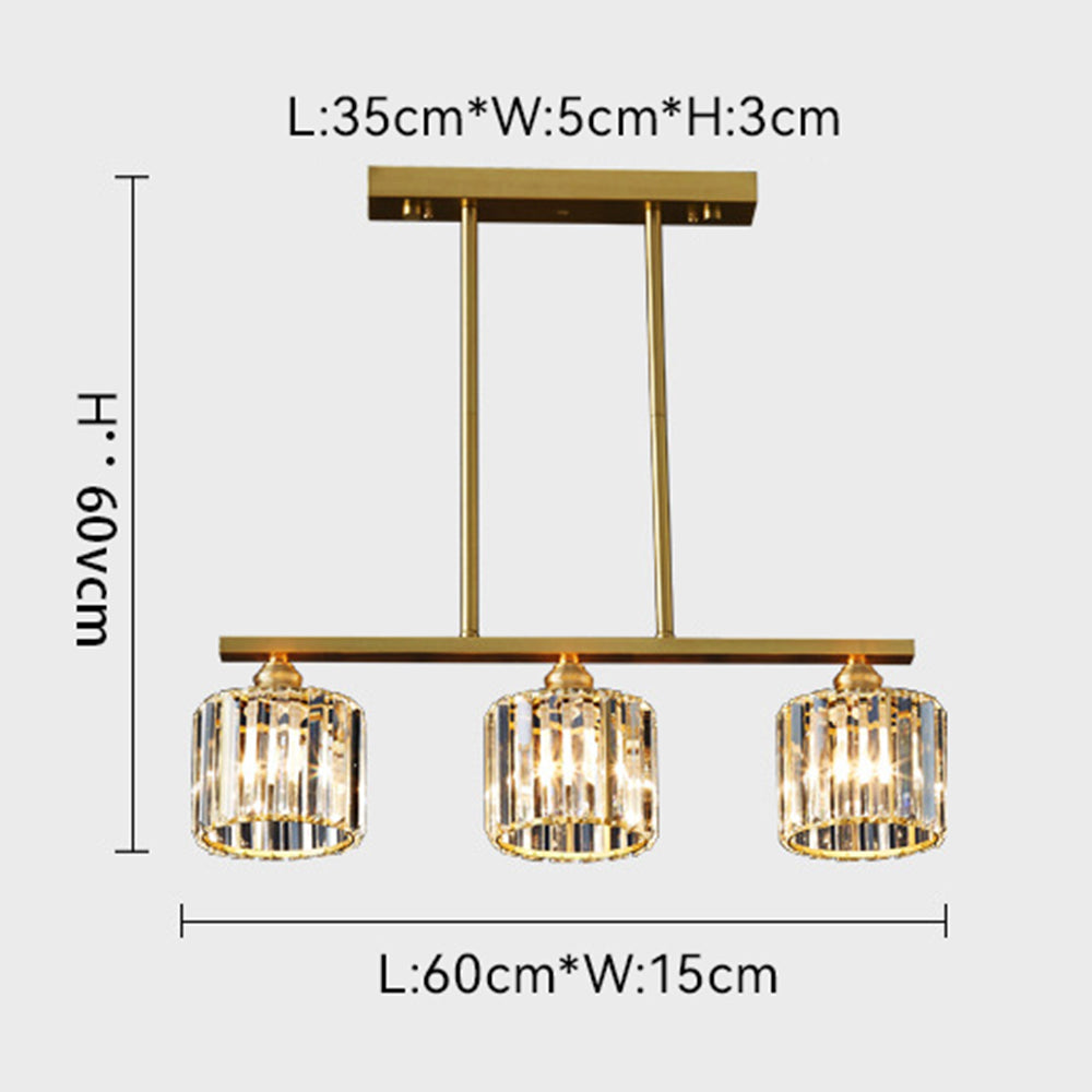 Exquisite Glass Gold Ceiling Light For Dining Room