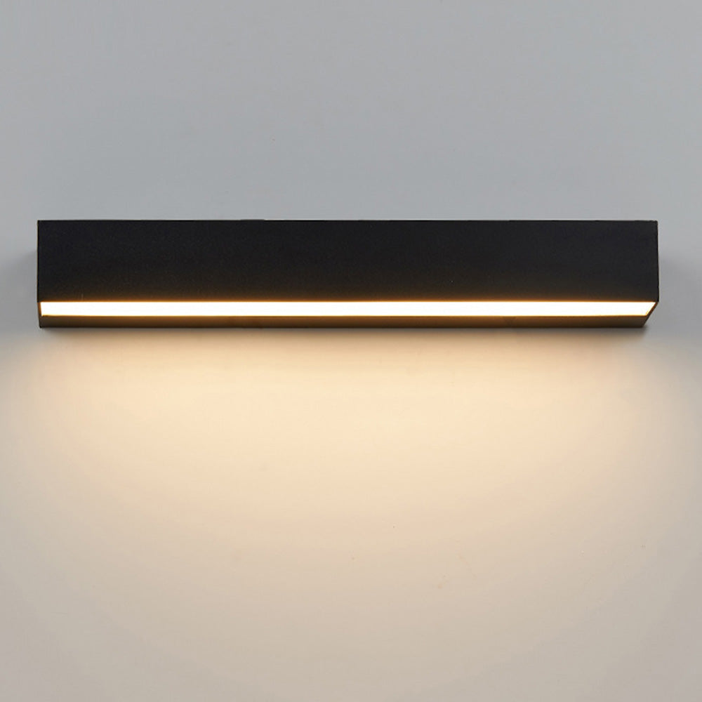 Minimalist Waterproof Aluminum Black LED Outdoor Wall Lights