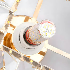 Crystal Semi Flush Mount Ceiling Light for Hallway 23cm E27