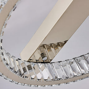 Modern Luxury Stainless Steel K9 Crystal Round Ceiling Lights for Living Room