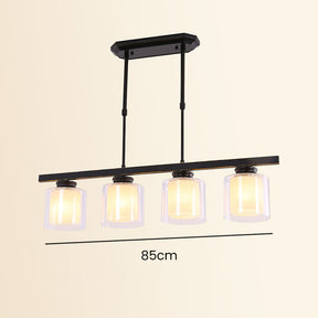 Modern Glass Kitchen Island Adjustable Height Ceiling Lights