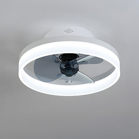 Modern Low Profile Ceiling Fan with Light 6 Speeds Reversible DC Motor Fan Light