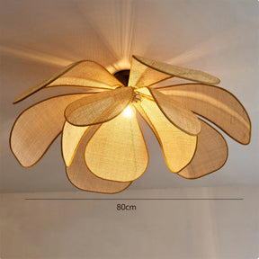 Rattan Petal Rustic Lamp Shade Pendant Light