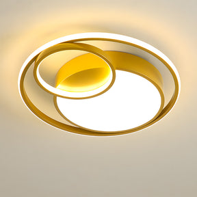 Modern Round LED Ceiling Lights Bedroom Art Decor