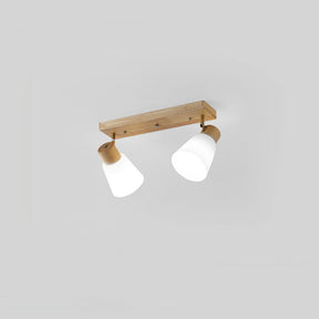 Modern Rotatable Wood Minimal Decor Track Lighting For Hallway