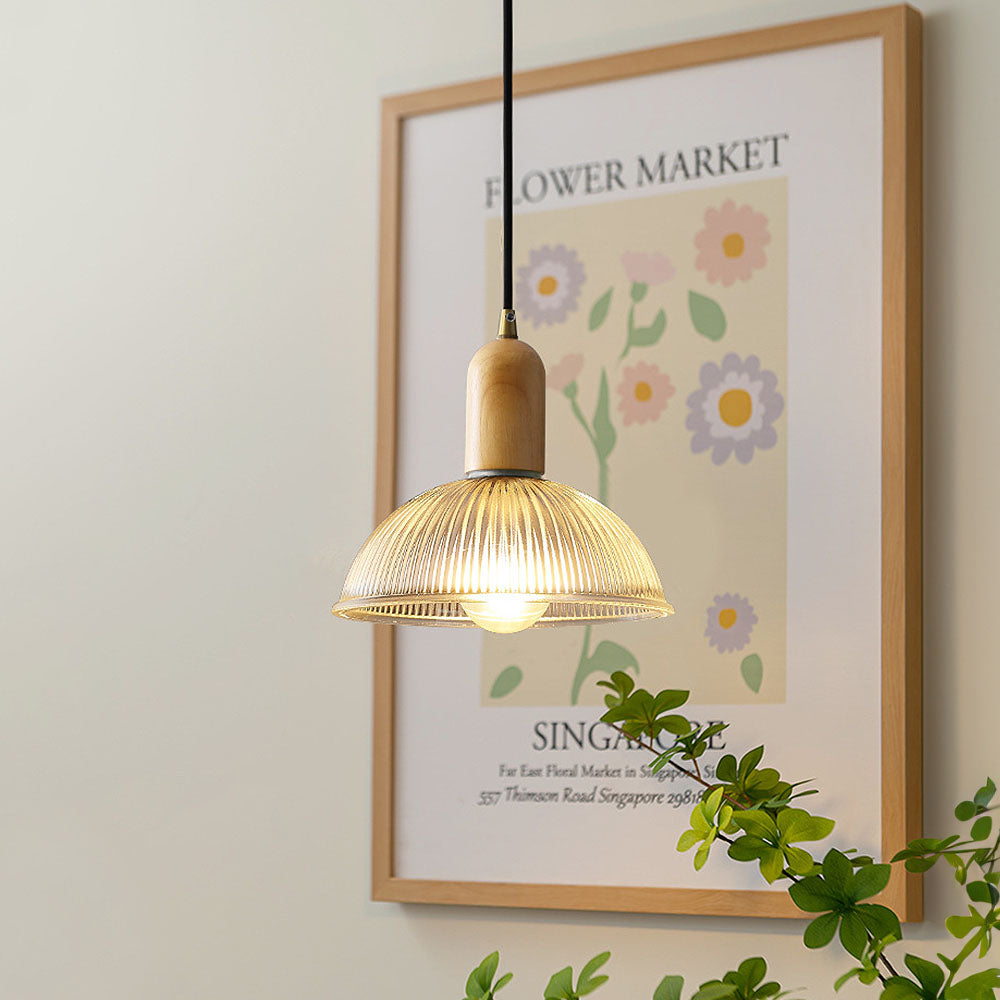 Wabi-Sabi Glass Bedroom Clear Pendant Lights