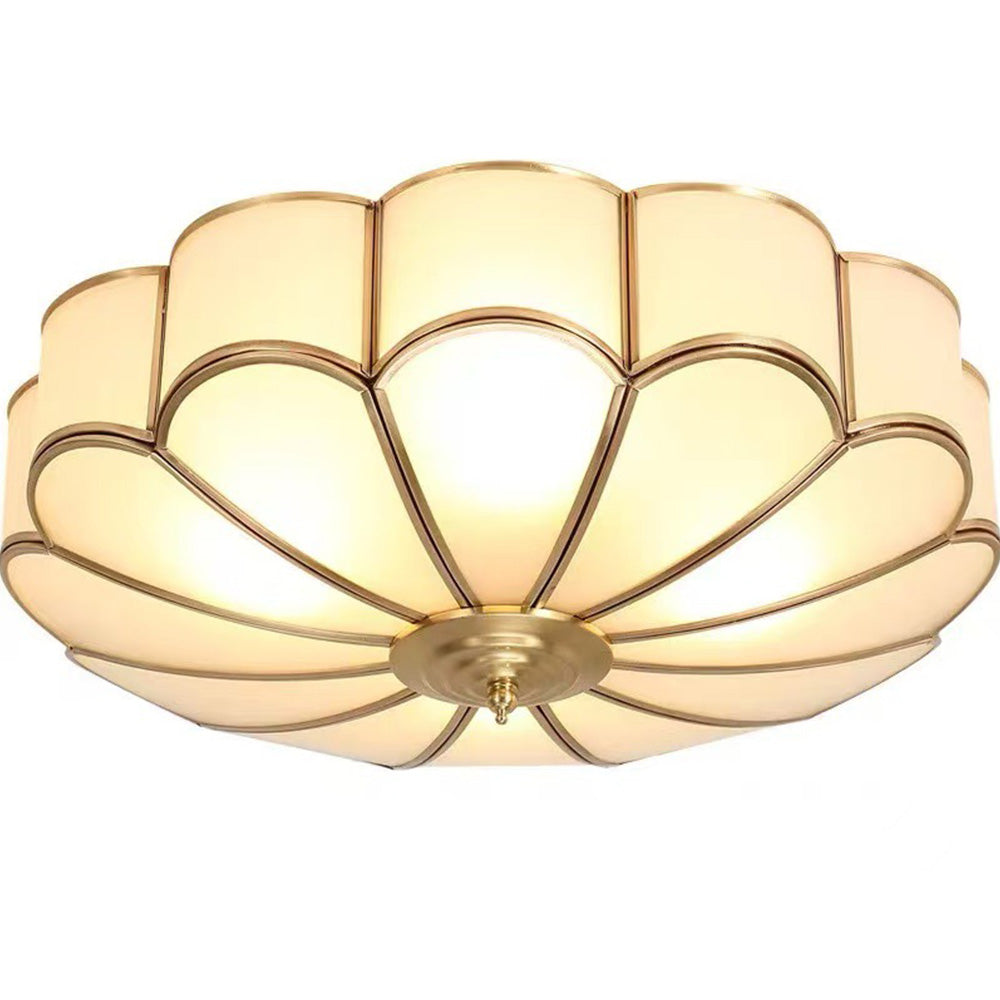 Art Deco Brass Frame Modern Ceiling Lights for Living room