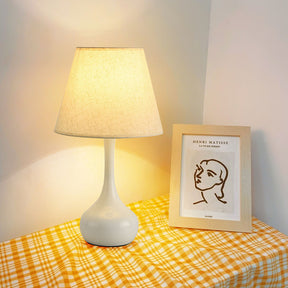 Modern Simple Fabric White Mini Table Lamp