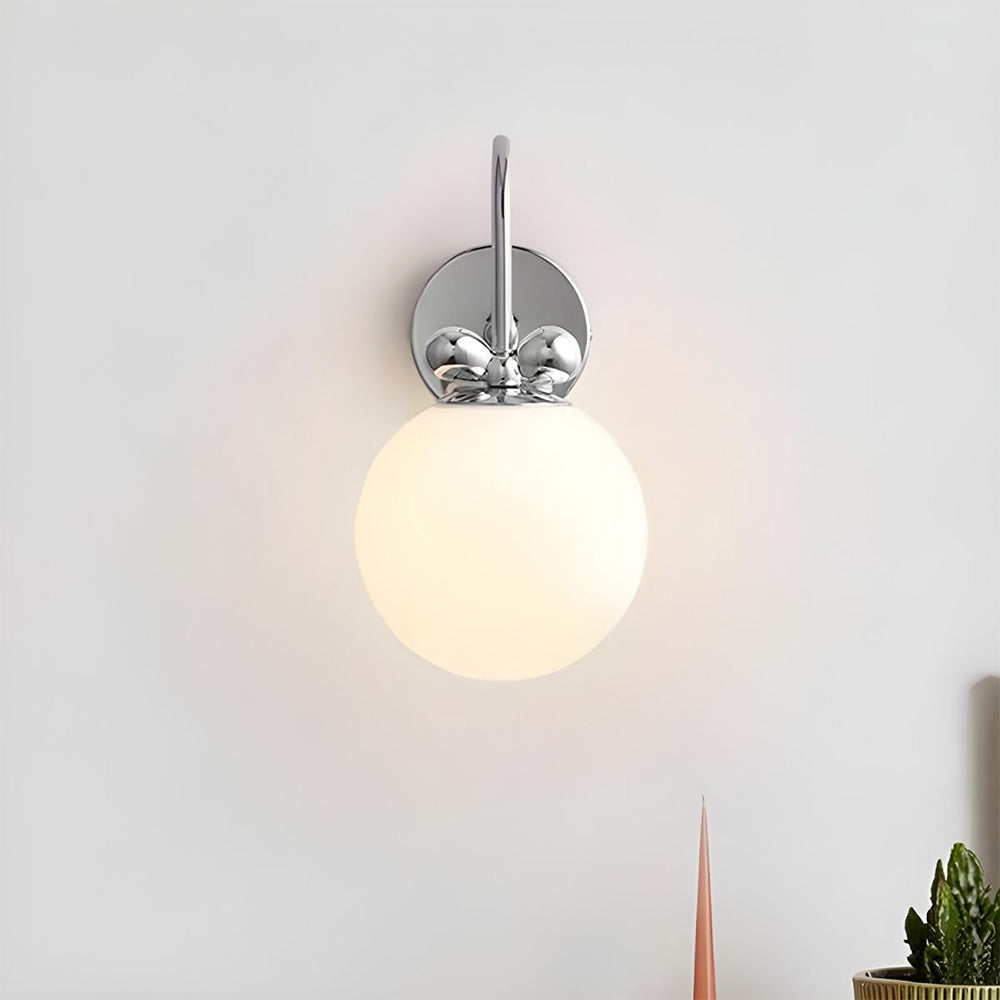 Chrome Globe Glass Simple Indoor Wall Light