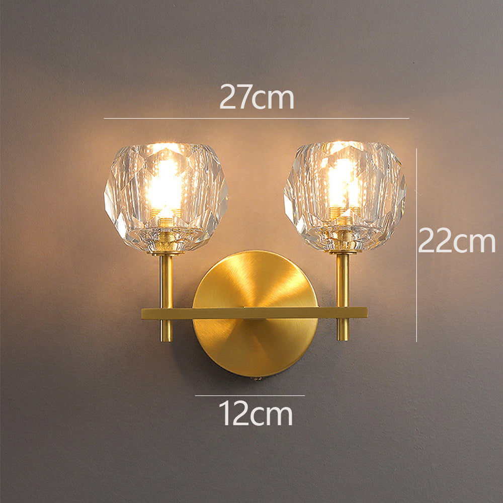 Modern Gold Crystal LED Wall Lights For Living Room