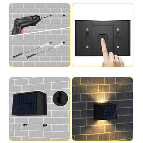 LED Solar Lights for Outdoor Wall, IP65 Waterproof Outdoor Wall Lights