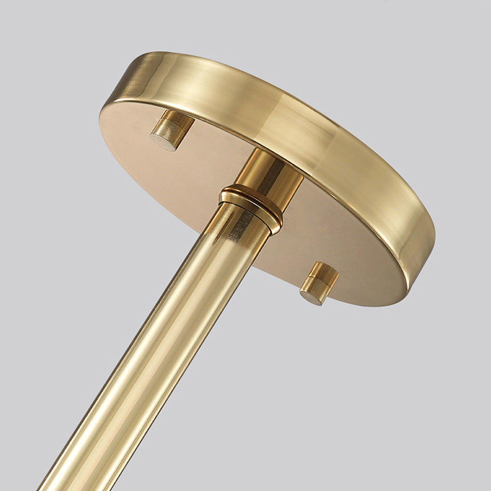 Modern Gold Glass Multi-Head Chandelier Light